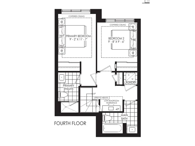 The Sky Towns 1092 floor plan at Westshore at Long Branch Towns