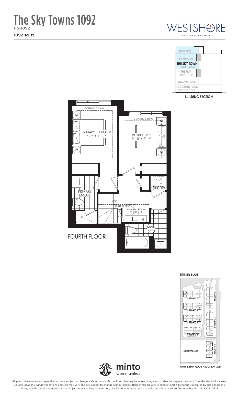 The Sky Towns 1092 Fourth Floor at Westshore at Long Branch Towns floor plan