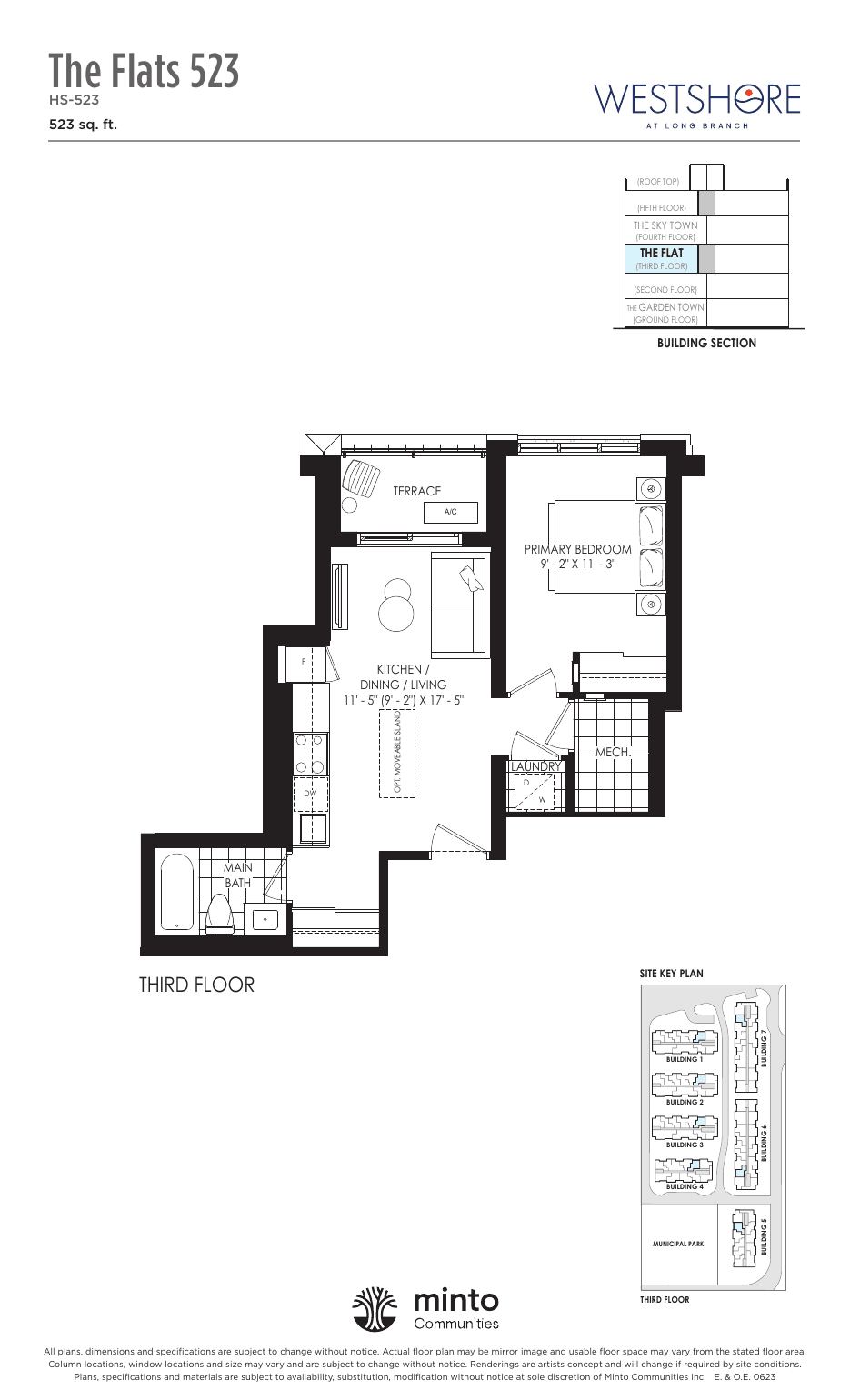 The Flats 523 at Westshore at Long Branch Towns floor plan