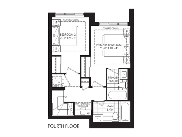 The Sky Towns 1142 floor plan at Westshore at Long Branch Towns