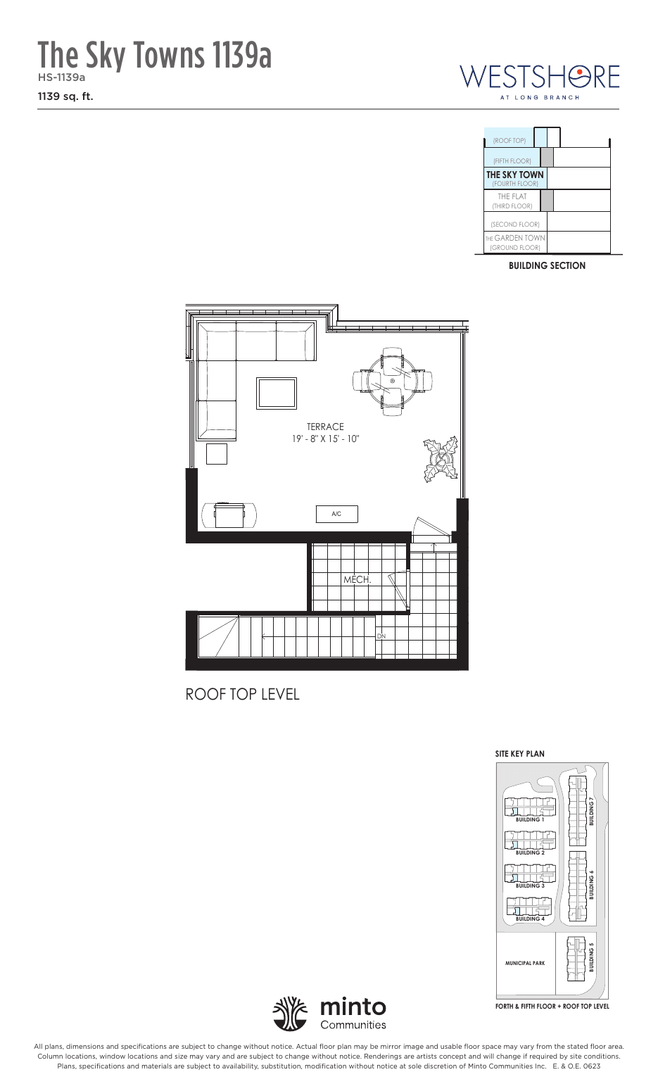 The Sky Towns 1139a Roof Top Level at Westshore at Long Branch Towns floor plan