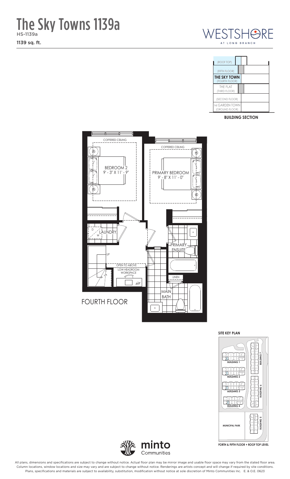 The Sky Towns 1139a Fourth Floor at Westshore at Long Branch Towns floor plan