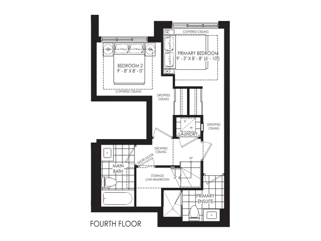 The Sky Towns 1091 floor plan at Westshore at Long Branch Towns