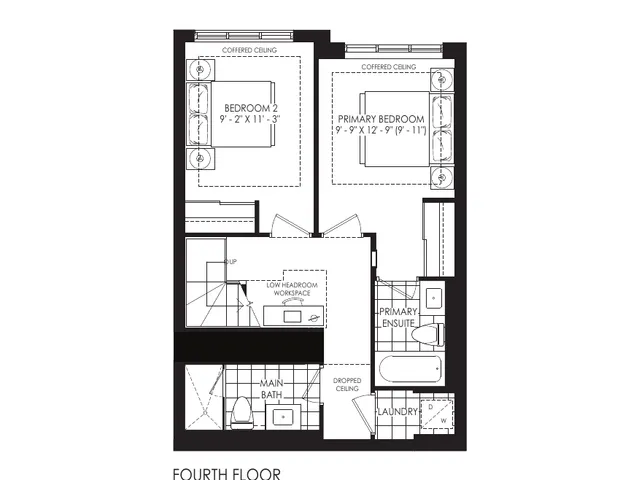 The Sky Towns 1138 floor plan at Westshore at Long Branch Towns