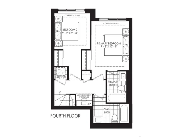 The Sky Towns 1208 floor plan at Westshore at Long Branch Towns