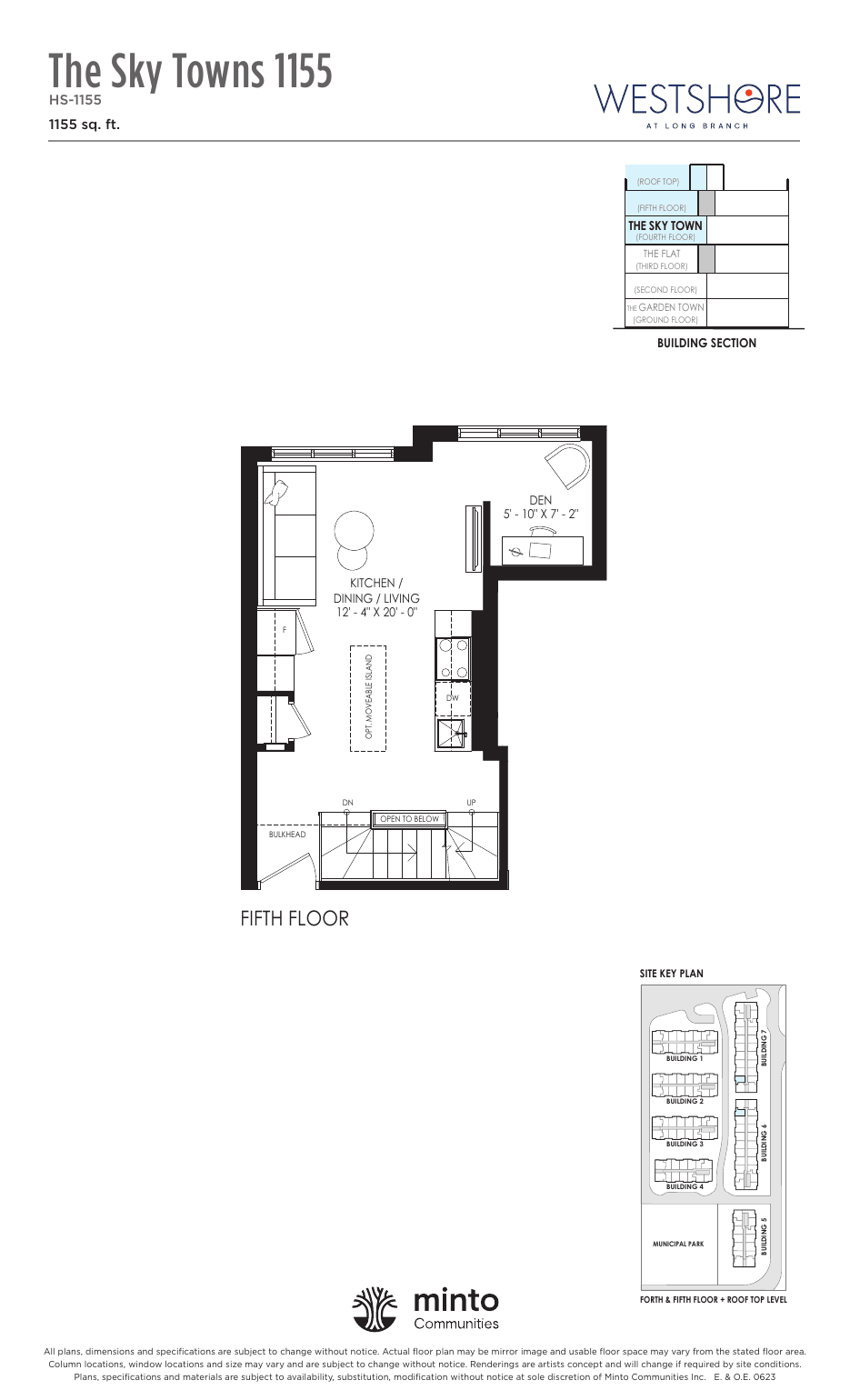 The Sky Towns 1155 Fifth Floor at Westshore at Long Branch Towns floor plan