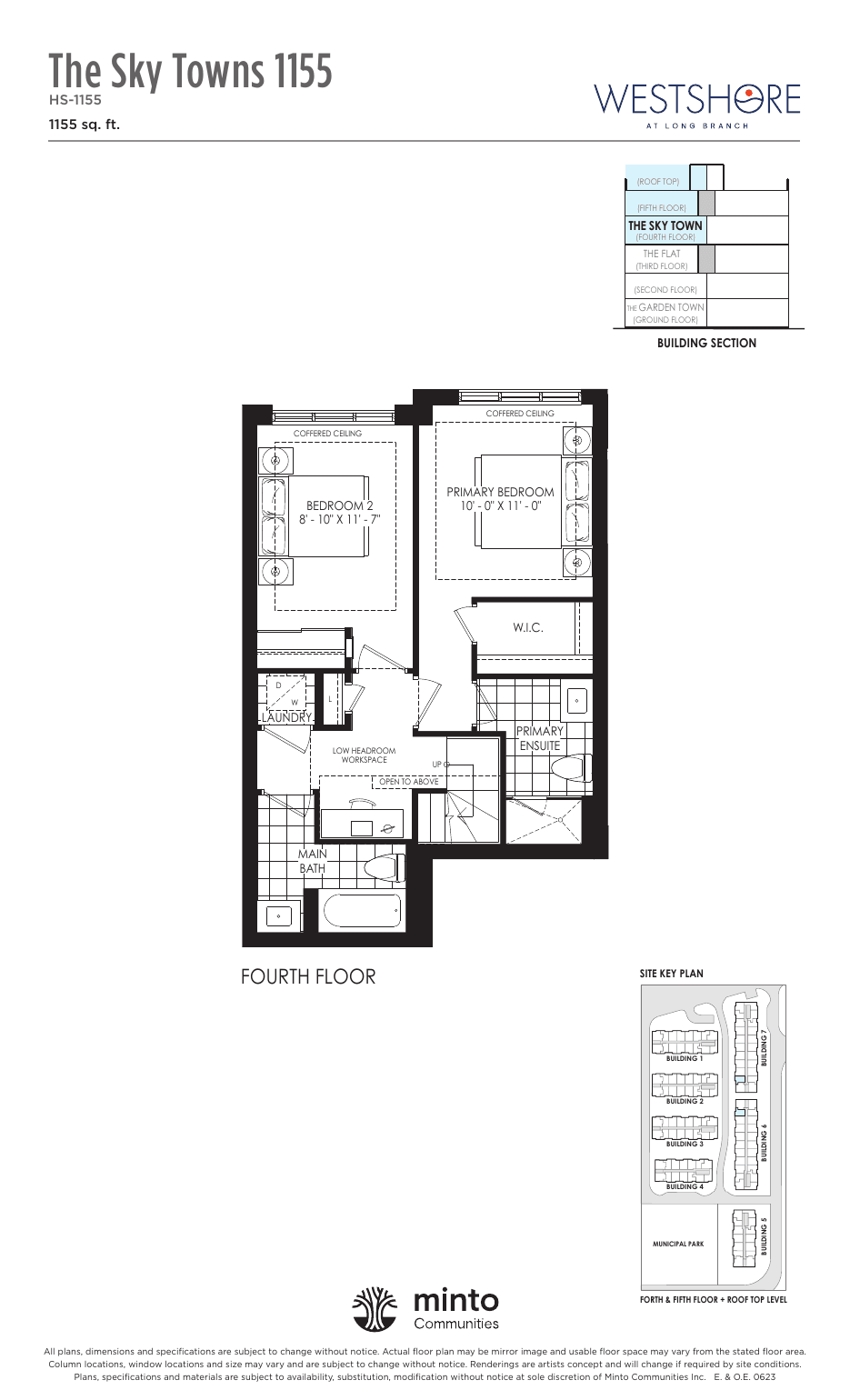 The Sky Towns 1155 Fourth Floor at Westshore at Long Branch Towns floor plan