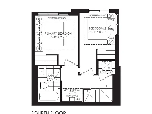 The Sky Towns 1077 floor plan at Westshore at Long Branch Towns