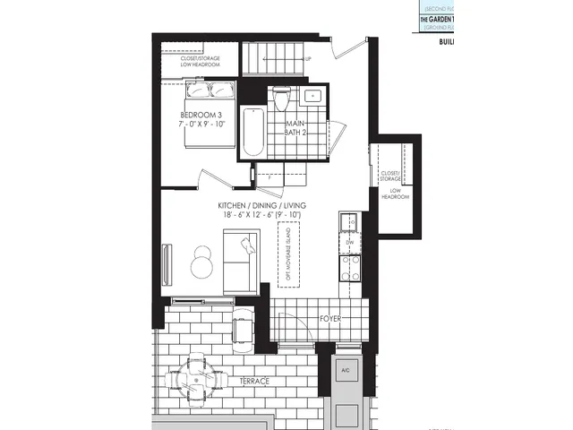 The Garden Towns 1164 floor plan at Westshore at Long Branch Towns