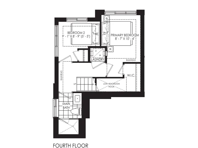 The Sky Towns 1071 floor plan at Westshore at Long Branch Towns