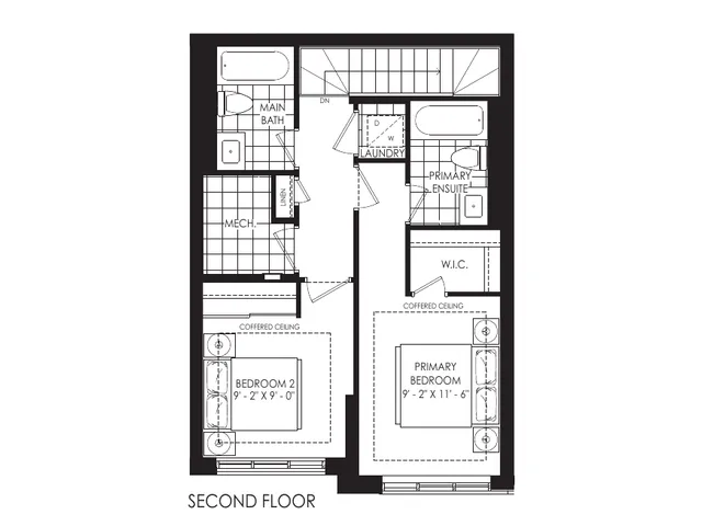 The Garden Towns 1118 floor plan at Westshore at Long Branch Towns