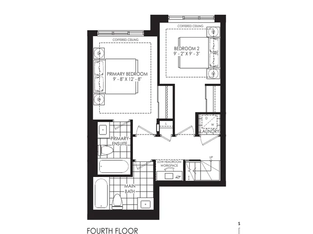 The Sky Towns 1212 floor plan at Westshore at Long Branch Towns