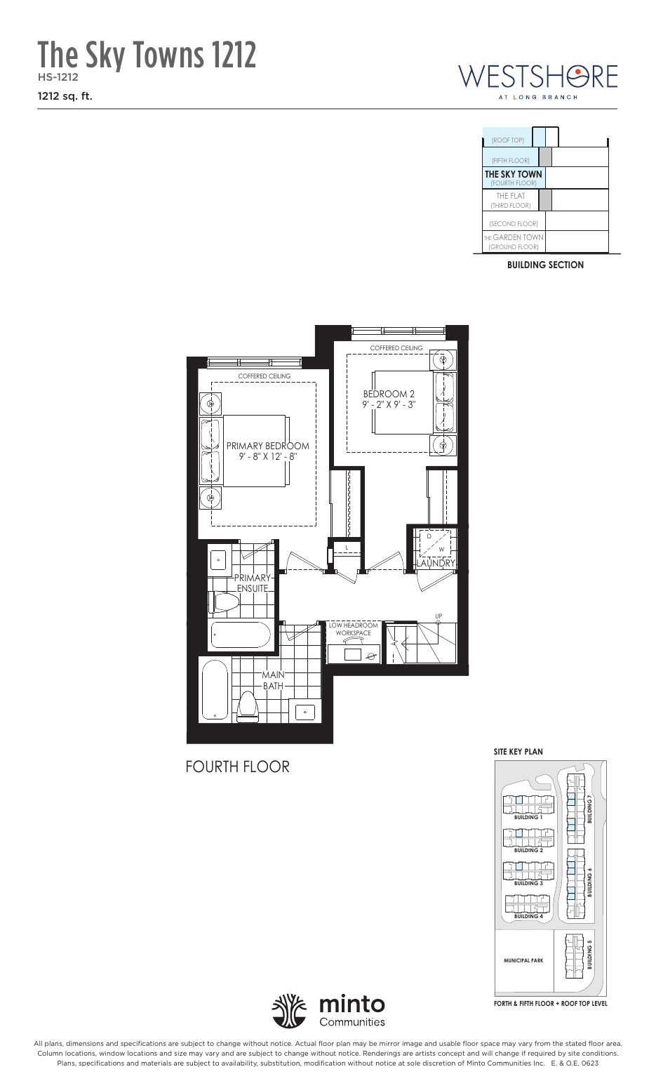 The Sky Towns 1212 Fourth Floor at Westshore at Long Branch Towns floor plan