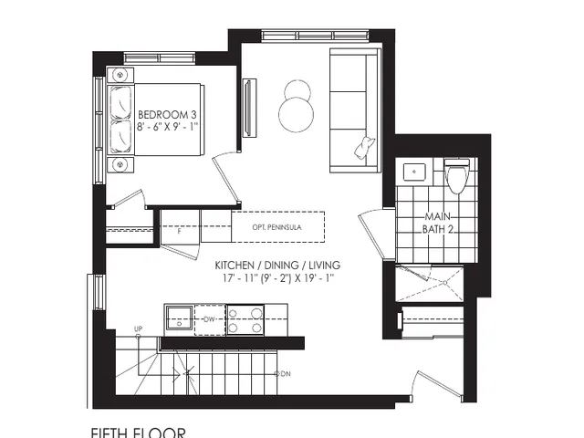 The Sky Towns 1181 floor plan at Westshore at Long Branch Towns