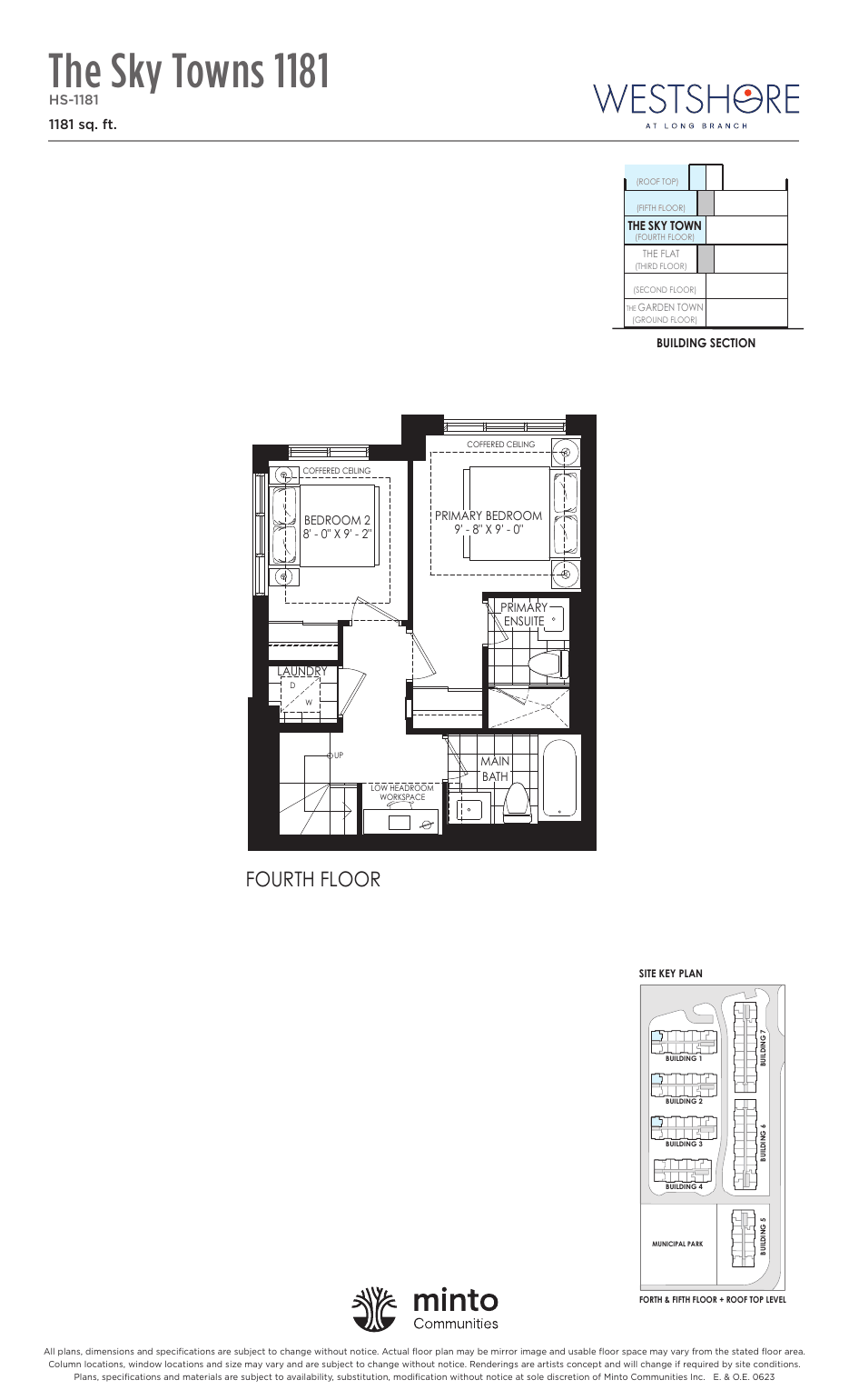 The Sky Towns 1181 Fourth Floor at Westshore at Long Branch Towns floor plan