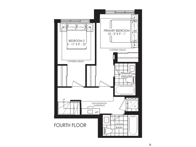 The Sky Towns 1238 floor plan at Westshore at Long Branch Towns