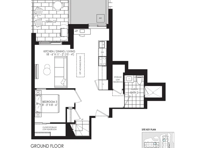 The Garden Towns 1207 floor plan at Westshore at Long Branch Towns