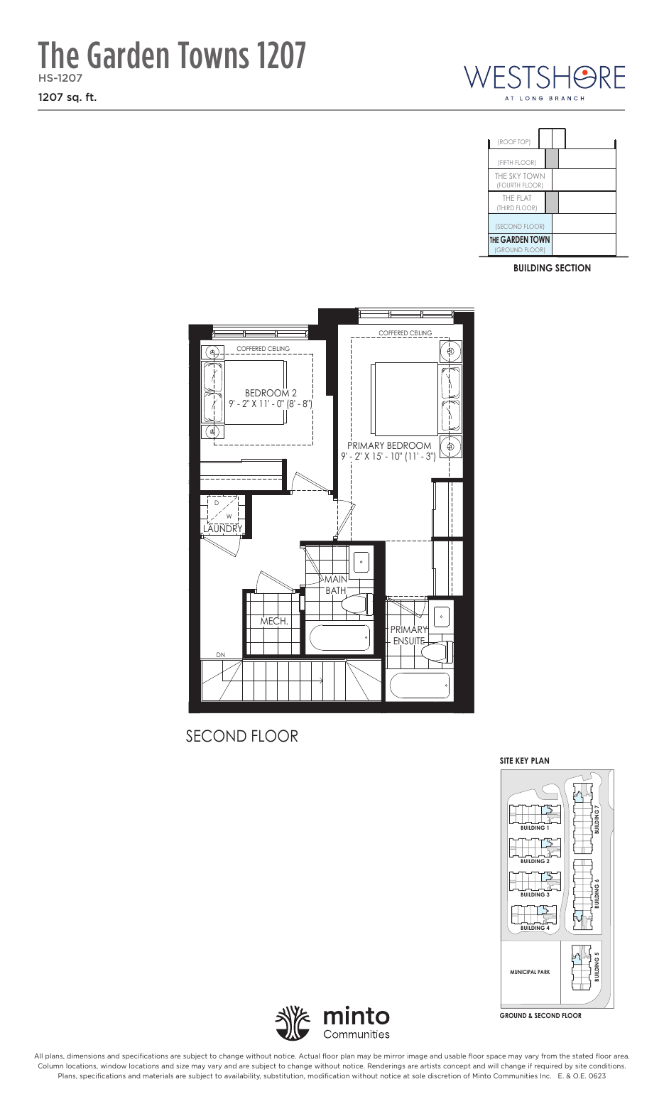 The Garden Towns 1207 Second Floor at Westshore at Long Branch Towns floor plan