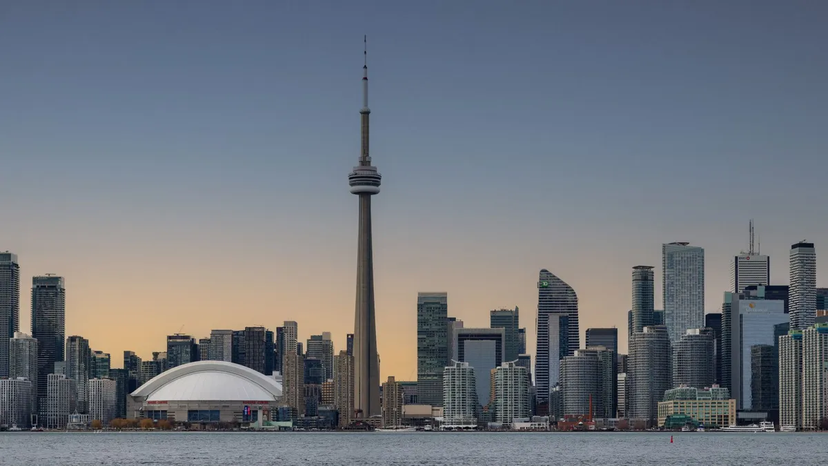 Toronto skyline dusk
