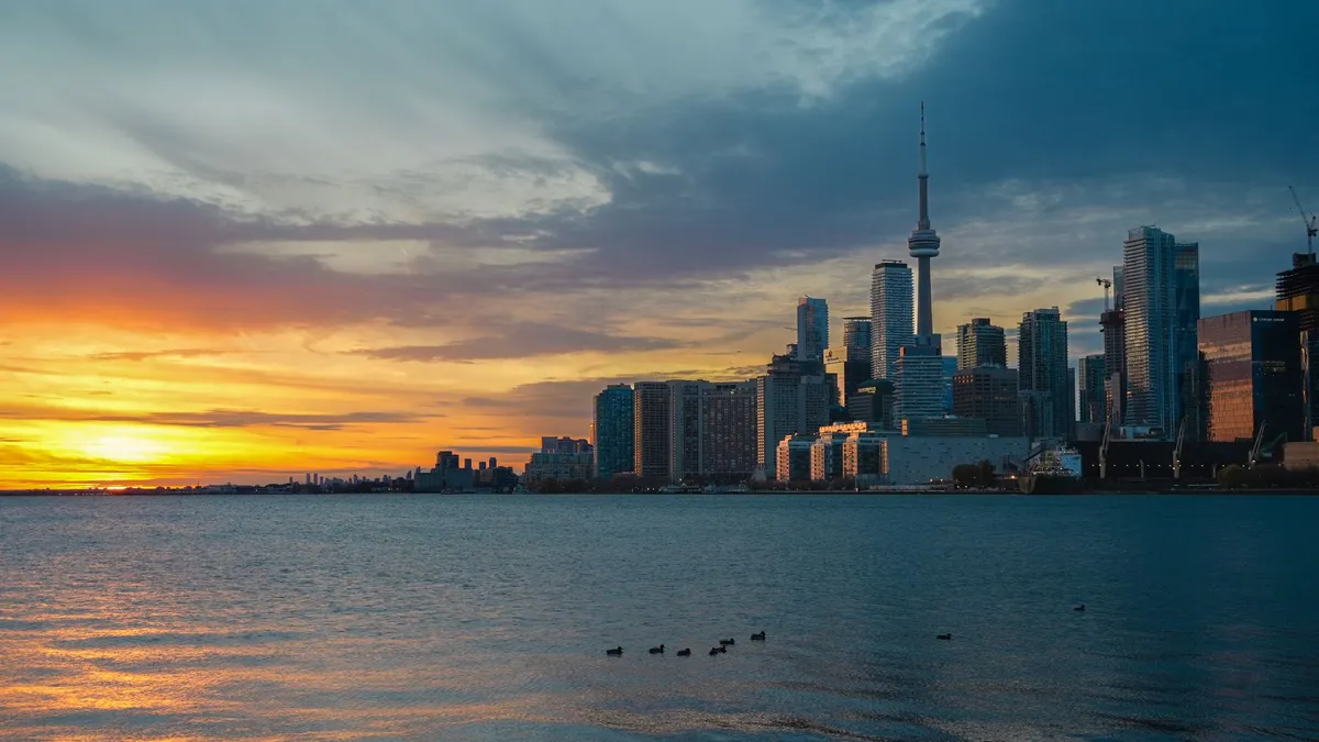 Toronto skyline dusk