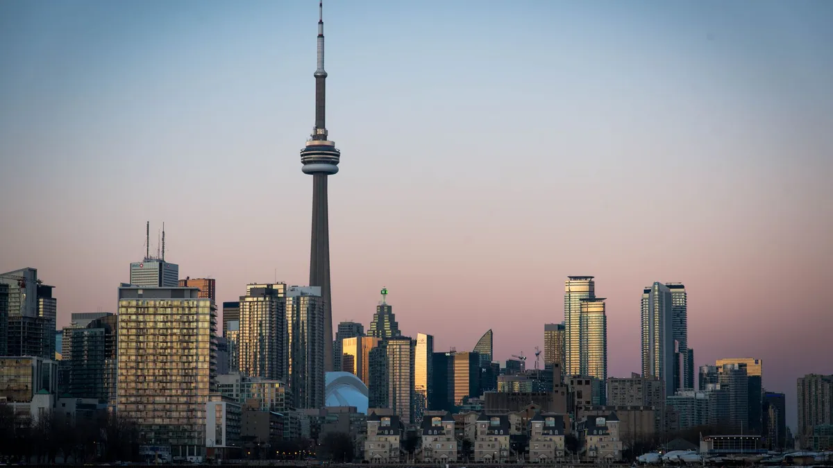 Toronto skyline dusk