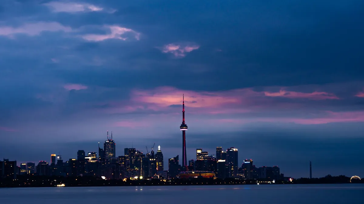 Toronto skyline dusk