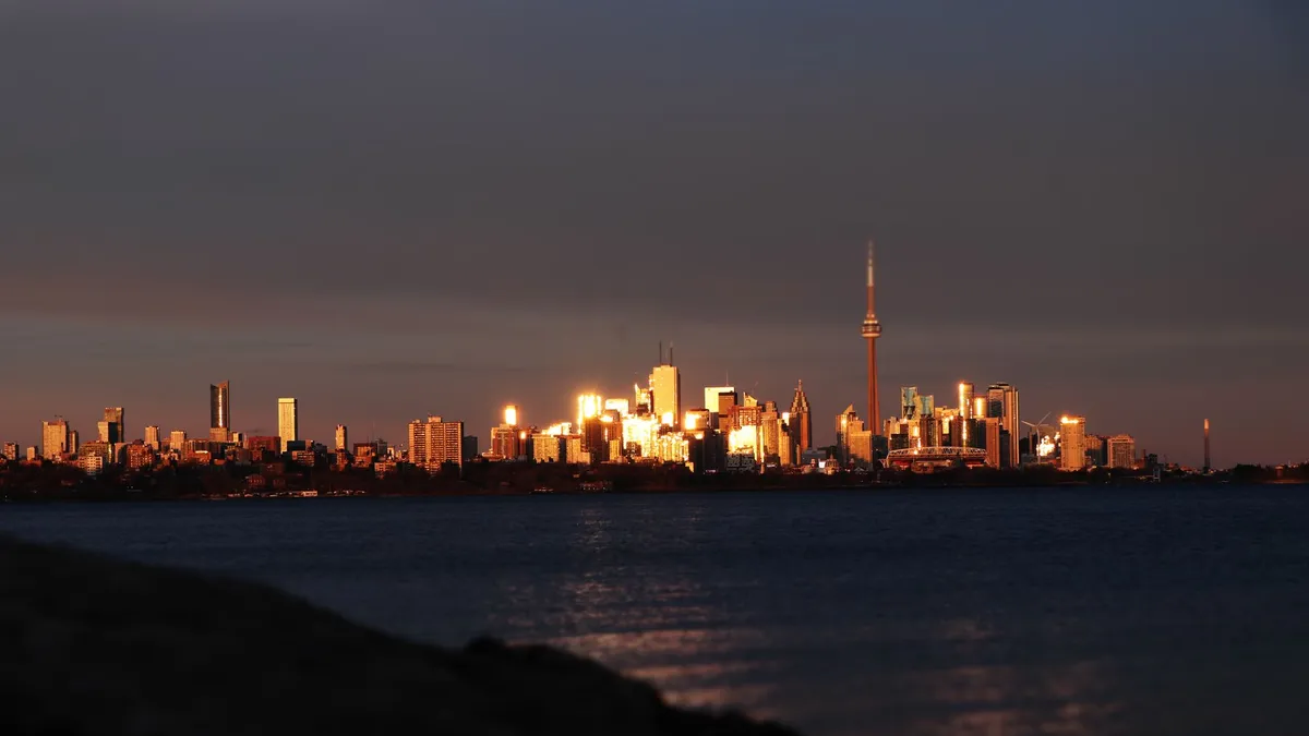 Toronto skyline dusk